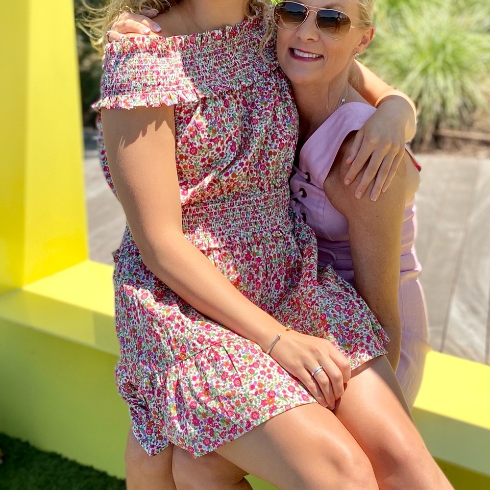 Floral off the shoulder dress